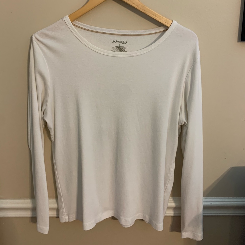White Long Sleeve Tee